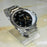 The Stainless Black Crystal Dial Watch